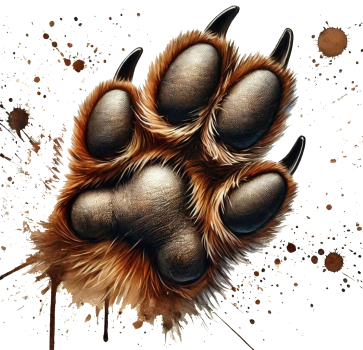 Preview: Aufdruck mit Hundepfote